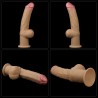 Love Toy – Dwuwarstwowy silikonowy dildo z uchwytem - 30cm