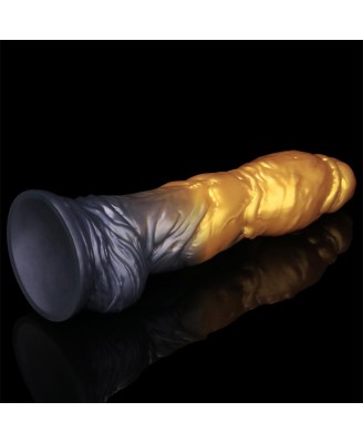 LoveToy - Monster Dildo - Nadmuchiwane - Złoto-Czarne - 25cm