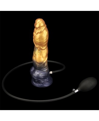 LoveToy - Monster Dildo - Nadmuchiwane - Złoto-Czarne - 25cm