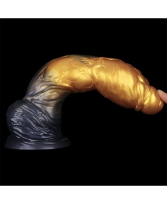 LoveToy - Monster Dildo - Nadmuchiwane - Złoto-Czarne - 25cm