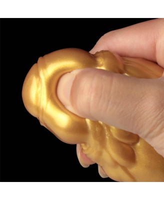 LoveToy - Monster Dildo - Nadmuchiwane - Złoto-Czarne - 25cm