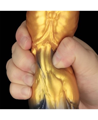 LoveToy - Monster Dildo - Nadmuchiwane - Złoto-Czarne - 25cm
