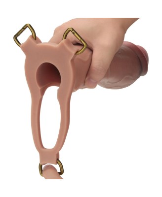 LoveToy Ingen zestaw strap-on z pustym dildo i silikonowym prętem 25cm