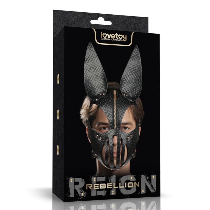 Rebellion Reign Dark Bunny Mask – PetPlay maska z uszami