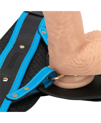Vibrating Enhanced - Zestaw Uprząż Strapon i Wibrujące Dildo - 24cm - L/XL