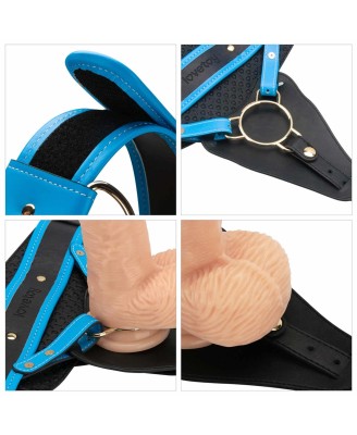 Vibrating Enhanced - Zestaw Uprząż Strapon i Wibrujące Dildo - 24cm - L/XL