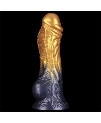 LoveToy - Monster Dildo - Nadmuchiwane - Złoto-Czarne - 20cm