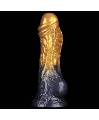 LoveToy - Monster Dildo - Nadmuchiwane - Złoto-Czarne - 20cm