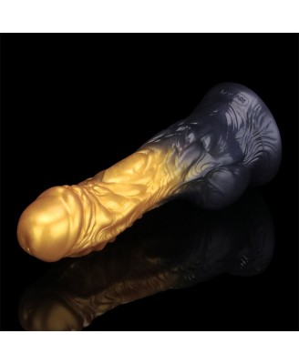LoveToy - Monster Dildo - Nadmuchiwane - Złoto-Czarne - 20cm