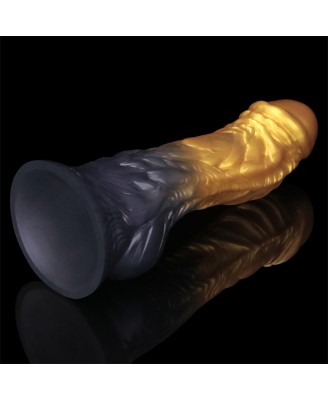LoveToy - Monster Dildo - Nadmuchiwane - Złoto-Czarne - 20cm
