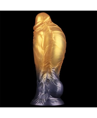 LoveToy - Monster Dildo - Nadmuchiwane - Złoto-Czarne - 20cm