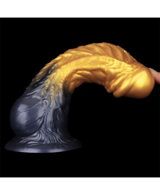 LoveToy - Monster Dildo - Nadmuchiwane - Złoto-Czarne - 20cm