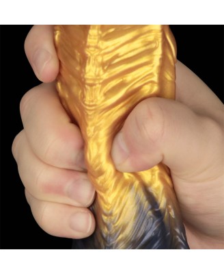 LoveToy - Monster Dildo - Nadmuchiwane - Złoto-Czarne - 20cm
