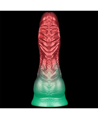 LoveToy - Monster Dildo - Nadmuchiwane - Czerwono-Zielone - 20cm