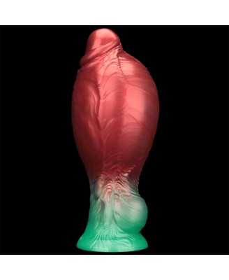 LoveToy - Monster Dildo - Nadmuchiwane - Czerwono-Zielone - 20cm
