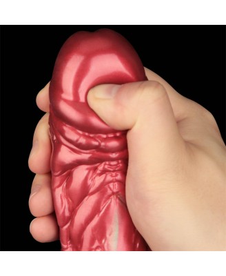 LoveToy - Monster Dildo - Nadmuchiwane - Czerwono-Zielone - 20cm