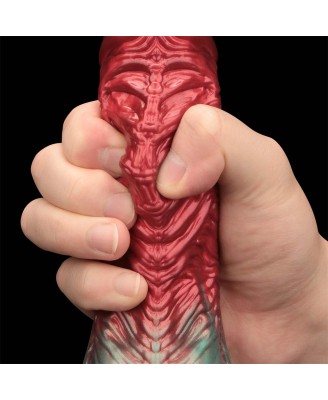 LoveToy - Monster Dildo - Nadmuchiwane - Czerwono-Zielone - 20cm