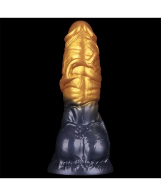 LoveToy - Monster Dildo - Nadmuchiwane - Złoto-Czarne - 19cm
