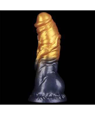 LoveToy - Monster Dildo - Nadmuchiwane - Złoto-Czarne - 19cm