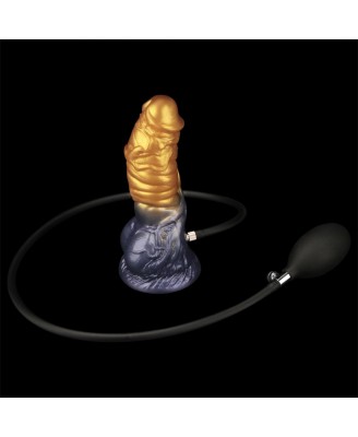 LoveToy - Monster Dildo - Nadmuchiwane - Złoto-Czarne - 19cm