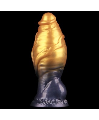 LoveToy - Monster Dildo - Nadmuchiwane - Złoto-Czarne - 19cm