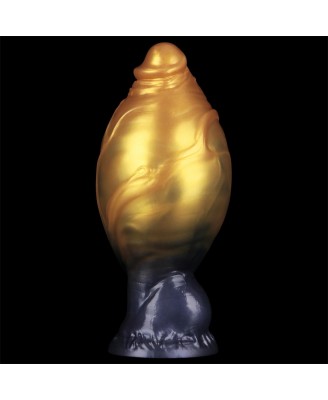 LoveToy - Monster Dildo - Nadmuchiwane - Złoto-Czarne - 19cm