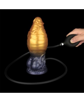 LoveToy - Monster Dildo - Nadmuchiwane - Złoto-Czarne - 19cm