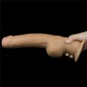 Love Toy – Dwuwarstwowy silikonowy dildo z uchwytem - 28cm