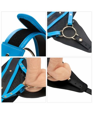 LOVETOY Premium Strap-On - Zestaw Uprząż Strapon i Wibrujące Dildo - L/XL