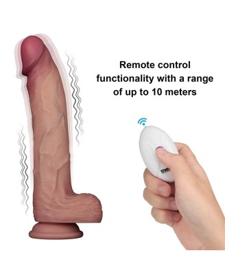 Sliding Skin Pro II Dual Layer - Realistyczne Dildo Wibrator - 25cm