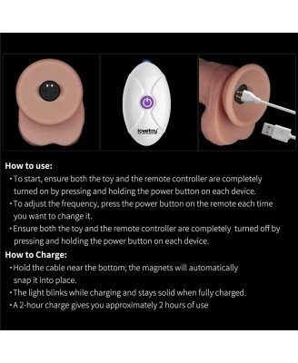 Sliding Skin Pro II Dual Layer - Realistyczne Dildo Wibrator - 25cm