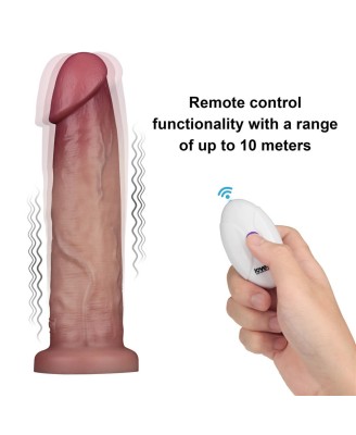 Sliding Skin Pro II Dual Layer - Realistyczne Dildo Wibrator - 23cm