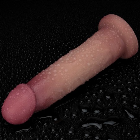 Sliding Skin Pro II Dual Layer - Realistyczne Dildo Wibrator - 23cm