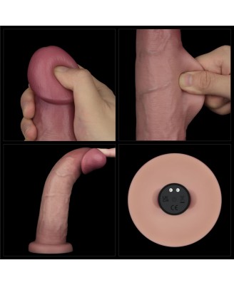 Sliding Skin Pro II Dual Layer - Realistyczne Dildo Wibrator - 23cm