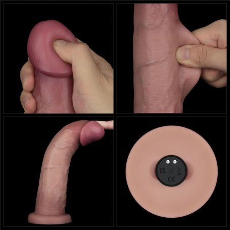 Sliding Skin Pro II Dual Layer - Realistyczne Dildo Wibrator - 23cm