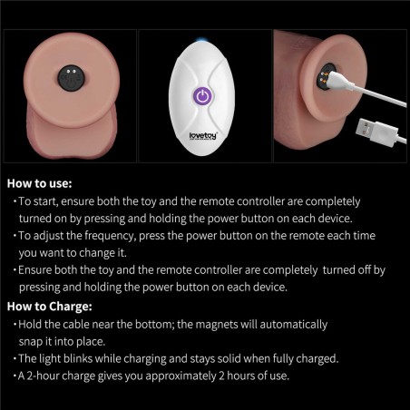 Sliding Skin Pro II Dual Layer - Realistyczne Dildo Wibrator - 20cm