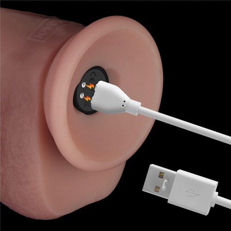 Sliding Skin Pro II Dual Layer - Realistyczne Dildo Wibrator - 20cm