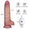 Sliding Skin Pro II Dual Layer - Realistyczne Dildo Wibrator - 21,6cm