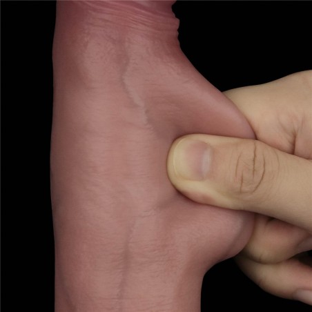 Sliding Skin Pro II Dual Layer - Realistyczne Dildo Wibrator - 21,6cm