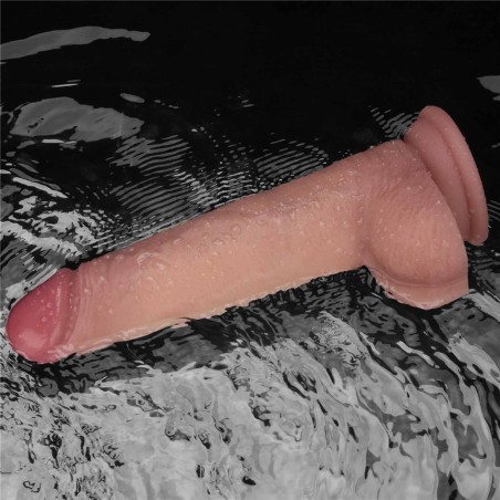 Sliding Skin Pro II Dual Layer - Realistyczne Dildo Wibrator - 21,6cm
