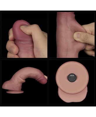 Sliding Skin Pro II Dual Layer - Realistyczne Dildo Wibrator - 21,6cm