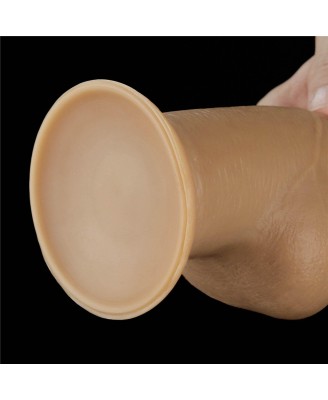 Love Toy – Dwuwarstwowy silikonowy dildo z uchwytem - 24cm