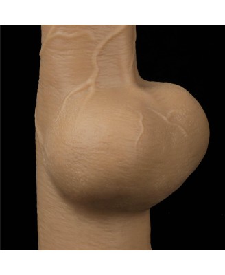 Love Toy – Dwuwarstwowy silikonowy dildo z uchwytem - 24cm