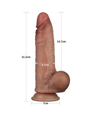 Sliding Skin Pro Dual Layer - Realistyczne Dildo - Cieliste - 21,5cm