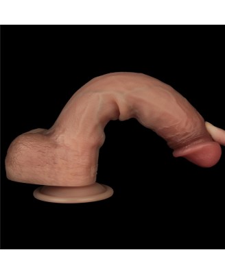 Sliding Skin Pro Dual Layer - Realistyczne Dildo - Cieliste - 23cm