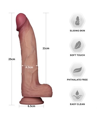 Sliding Skin Pro II Dual Layer - Realistyczne Dildo - Cieliste - 23cm