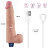 Lovetoy Real Softee - Realistyczny Wibrator Dildo - Cieliste - 25,5cm