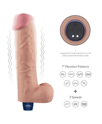 Lovetoy Real Softee - Realistyczny Wibrator Dildo - Cieliste - 25,5cm