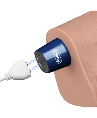 10.5" REAL SOFTEE Rechargeable TPE Vibrating Dildo(Flesh)