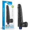 Lovetoy Real Softee - Realistyczny Wibrator Dildo - Czarny - 25,5cm